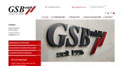 Desktop Screenshot of gsbmbh.com